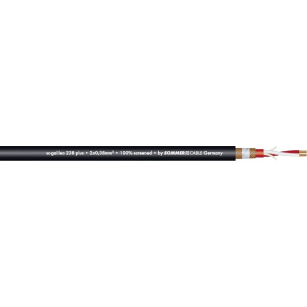 Sommer Cable 200-0251 mikrofónový kábel 2 x 0.38 mm² čierna metrový tovar; 200-0251