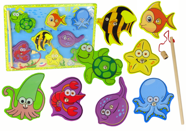 Mamido Drevená Sada pre Lov Morských Zvierat