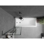 MEXEN/S - Next L vaňová zástena FIX 50 x 150, čierna vzor, grafit metal 895-050-000-03-77-95