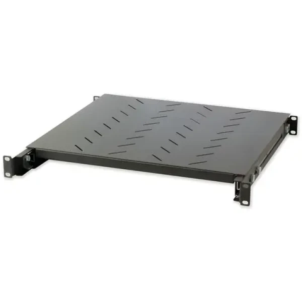 Intellinet výsuvná rack polica čierna / Rack polica / 19" / 1U / nosnosť 40 kg / hĺbka 415-665 mm (923460)