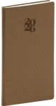 NOTIQUE Vreckový diár Essenza 2026 oriešok / 9 x 15.5 cm (PGD-KAPES-6004)