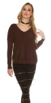 Trendy Koucla pullover with cording white Einheitsgroesse