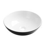 INVENA - Umývadlo na dosku DOKOS 39,5 cm, čierna biela CE-19-041-C