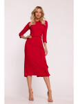 Šaty s volánom S425 červené - Stylove S