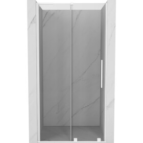 MEXEN/S - Velar L posuvné sprchové dvere 100, transparent, biela 871-100-003-01-20