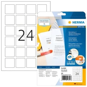 Herma etikety pre QR kódy 40x40 mm biela / Etikety / A4 / štvorcové / 600 ks (9642)