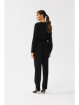 Kombinéza s rozdeleným výstrihom S355 Black - Stylove XL