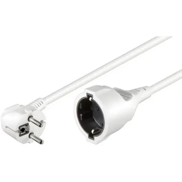 MicroConnect Predlžovací kábel Schuko s bezpečnostnou zástrčkou MF 10m biela (PE141000W)