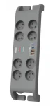 Predlžovací kábel s prepäťovou ochranou 8x zásuvka / Predlžovací kábel / USB-A + C 30W GaN / 2400 J / 2 m (Phil-SPN8180GA/60)