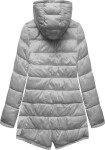 Armádne sivá obojstranná dámska zimná bunda s kapucňou (b2636) odstíny šedé XXL (44)