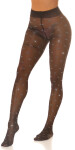 Sexy Tights with glitter dots black Einheitsgroesse