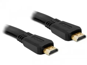 DeLock HDMI 1.4 kábel A/A samec/samec, plochý, dĺžka 2 metre (82670)
