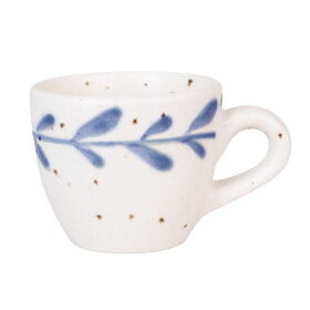 Strömshaga Kameninový hrnček na espresso Viola Leaf Blue 75 ml