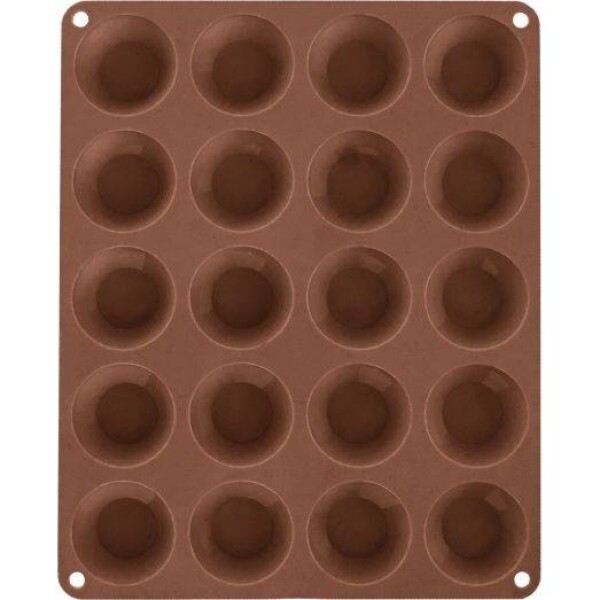 Orion silikonová pečiaca forma na mini muffiny hnedá (na 20 ks) - Orion - Orion