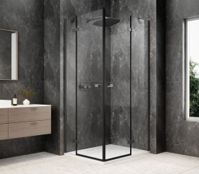 POLYSAN - GLOBE GUN METAL obdĺžniková sprchová zástena 1000x800, rohový vstup, číre sklo GB5080GM