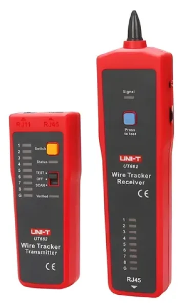 UNI-T UT682 / Lokátor vodičov / dosah 3000 m telefón / 320 m LAN / test skratu a prerušenia (UT682)