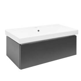 Kúpeľňová skrinka s umývadlom SAT Feel 100x30x46 cm antracit mat SATFEEL100ANTU1 SATFEEL100ANTU1