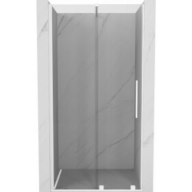 MEXEN/S - Velár posuvné sprchové dvere 75, transparent, biela 871-075-000-01-20