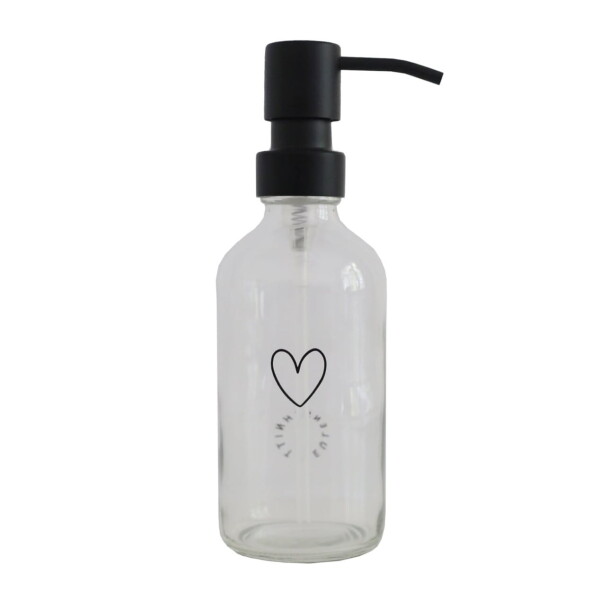 Eulenschnitt Sklenený dávkovač mydla Heart Transparent 250 ml