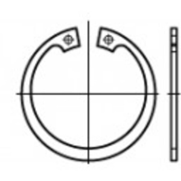 TOOLCRAFT TO-5381520 poistné krúžky 70 mm DIN 472 pružinová ocel 50 ks; TO-5381520