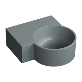 OMNIRES - OVO M+ umývadlo na dosku/závesné - ľavé, 33 x 34 cm, ash grey mat; OVO335UWLAG