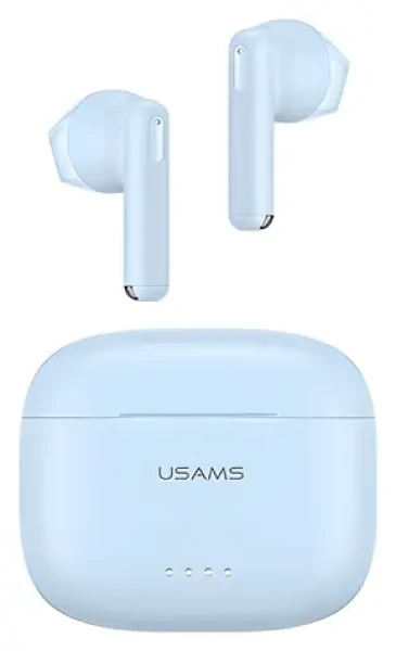 USAMS US14 modrá / Bezdrôtové slúchadlá do uší / Bluetooth 5.3 / ENC mikrofón / herný režim (BHUUS03)