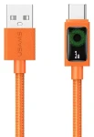 USAMS U92 oranžová / Nabíjací a dátový kábel / USB-C - USB-A / 18W / 1,2 m (SJ772USB02)