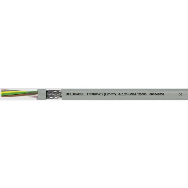 HELU 20062-500 dátový kábel LiYCY 10 x 0.34 mm² sivá 500 m; 20062-500