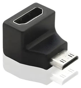 OEM Mini HDMI C (M) - HDMI (F) zahnutá 90 ° / Redukcia (kphdma-28)