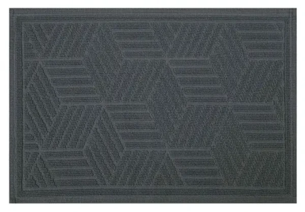 Spirella CUBO kúpeľňová predložka 50 x 80 cm tmavo šedá / bavlna / protišmyková