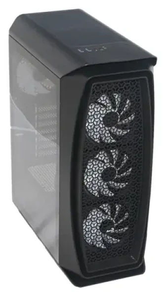 AeroCool Aero One Frost čierna / PC skriňa / Bez zdroja / Presklená bočnica / ATX, mATX, Mini-ITX / RGB ventilátory