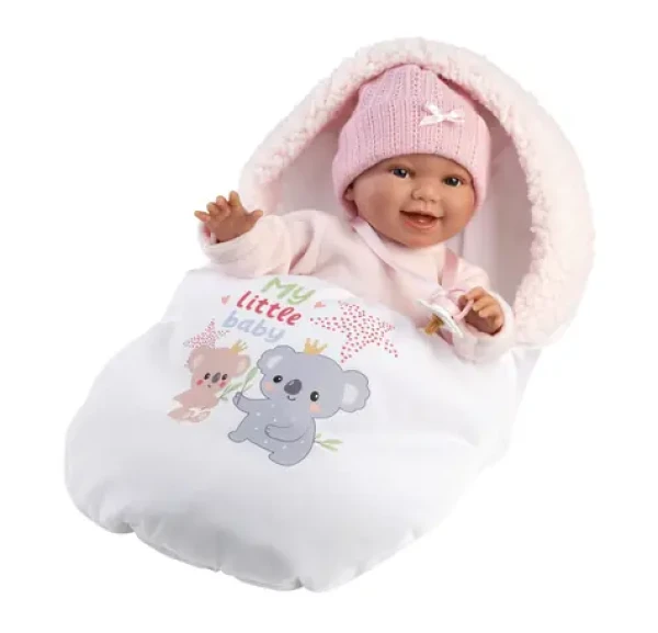 Llorens 63806 NEW BORN - realistická bábika bábätko so zvukmi a mäkkým látkovým telom - 38 cm