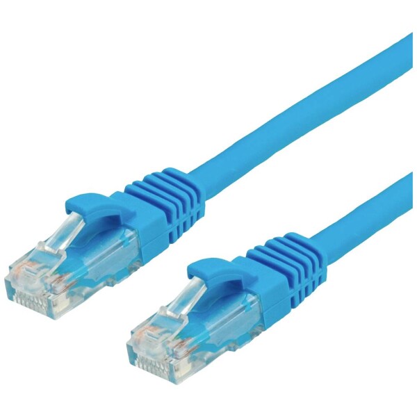 Value 21.99.1459 RJ45 sieťové káble, prepojovacie káble CAT 6A U/UTP 20.00 m modrá netienený 1 ks; 21.99.1459