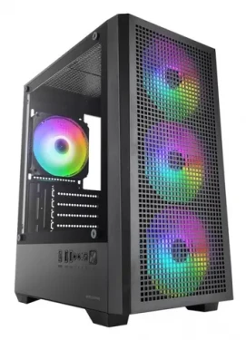 Tacens MARS MC-VECTOR čierna / Počítačová skriňa / Mini Tower / mATX / Mini-ITX / tvrdené sklo / 4X ARGB (TACMARS-MCVECTOR)