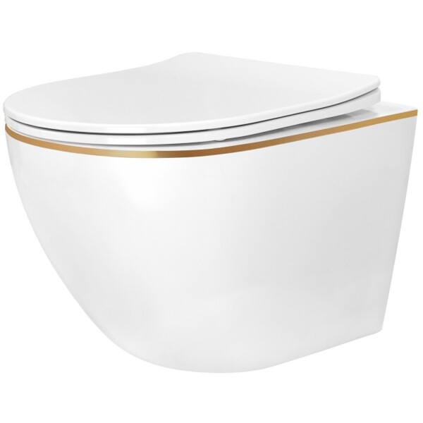 REA - Závesná WC misa Carlo Mini Tornado NFQ GOLD EDGE REA-C6801
