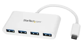 StarTech USB 3.0 Hub 4 porty biela / USB hub / USB-C / 4X USB-A / 5 Gbps (HB30C4ABW)