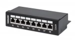 Intellinet Patch panel Cat6a FTP stolná čierna / 8 portov / tienený / pozlátené kontakty (720908)