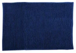 MSV CHENILLE kúpeľňová predložka 60 x 90 cm tmavo modrá / mikrovlákno / protišmyková