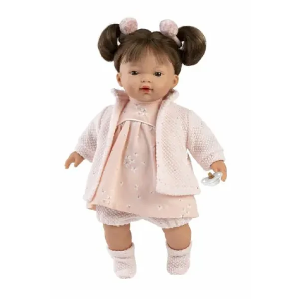 Llorens 33156 VERA - realistická bábika so zvukmi a mäkkým látkovým telom - 33 cm