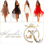 Sexy KouCla high low dress with Sexy insight