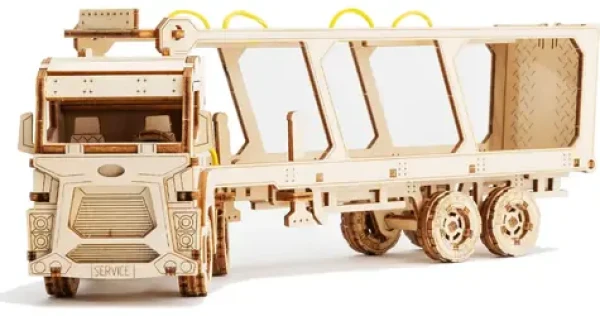 Wooden City 3D Drevené puzzle Superfast Car Carrier Truck