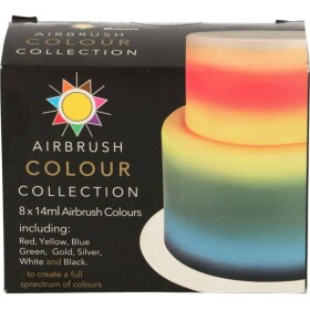 Sada farieb na airbrush, 8 × 14 ml - Sugarflair - Sugarflair