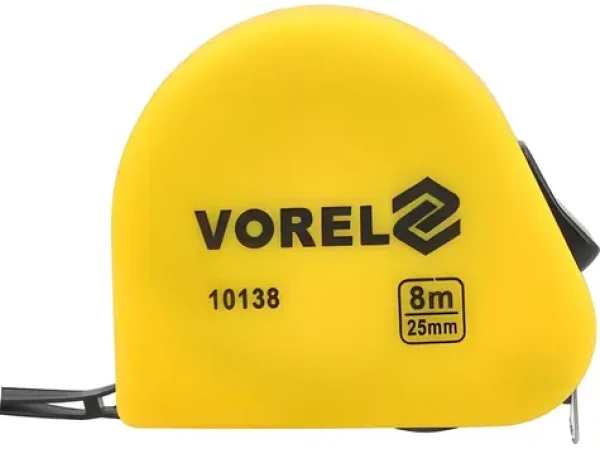 Vorel Meter zvinovací 8 mx 25 mm žltý / Meter zvinovací / 8 m / 25 mm / žltý