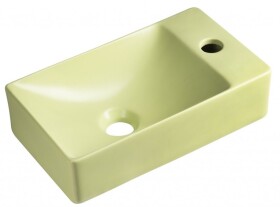 SAPHO - MARGITHA keramické umývadlo 38x22cm, otvor pre batériu vpravo, pistáciová MGT38223