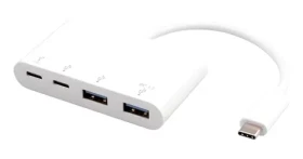 ESTUFF USB-C Hub biela / 2 x USB 3.2 Type-A / 2 x USB-C / 4 porty (ES625002)