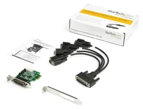 StarTech PCIe karta 4X sériový RS232 (PEX4S953LP) / Radič / PCIe x1 / Asix AX99100 / 16950 UART (PEX4S953LP)