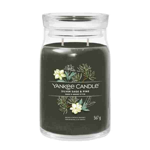 Yankee Candle Signature Silver Sage amp; Pine 567g - sviečka veľká 2 knôty / doba horenia: až 90h (5038581129037)