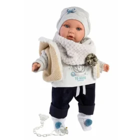 Llorens 42401 ENZO - realistická bábika so zvukmi a mäkkým látkovým telom - 42 cm