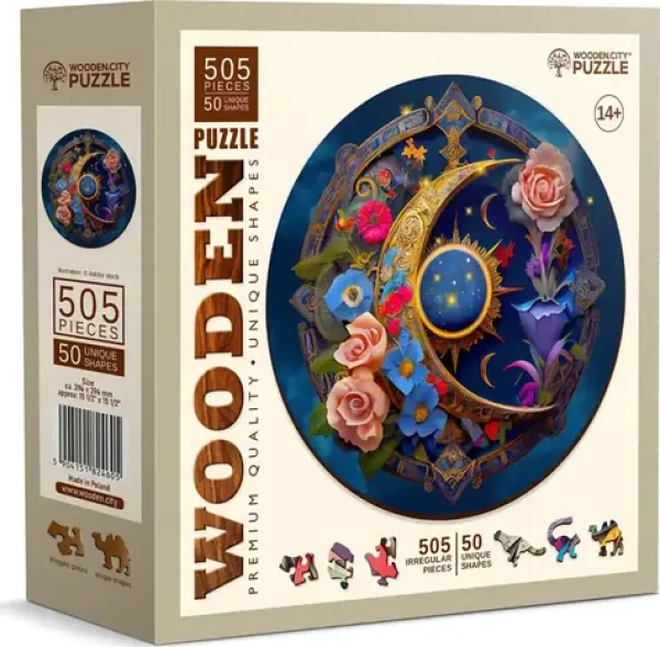 Wooden City Drevené puzzle Kvetinový Mesiac 505 dielikov