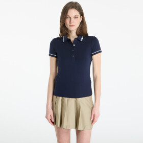 Tričko LACOSTE Ribbed Collar Shirt Navy Blue/ Chambray-Flour 40
